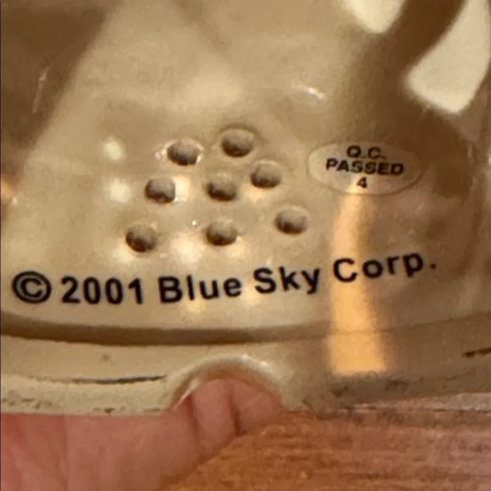 NWOT Blue Sky Ceramic May Peace Live In Your Home Dove 2 Pc Candle Holder 2001